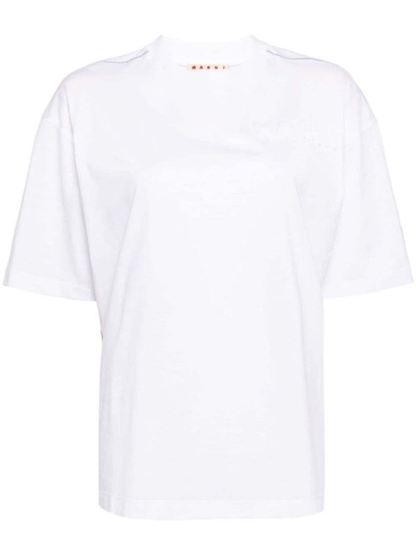 padded-logo organic-cotton T-shirt
