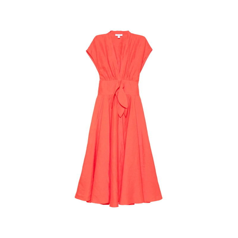 Alaïa Tie-waist V-neck Midi Dress