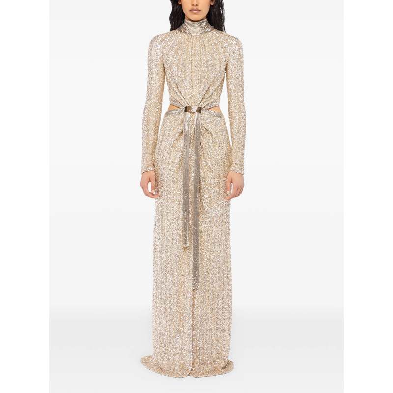 Rabanne Sequin-embellished Cut-out Dress