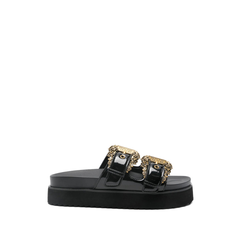 Versace Jeans Couture Buckled Platform Sandals