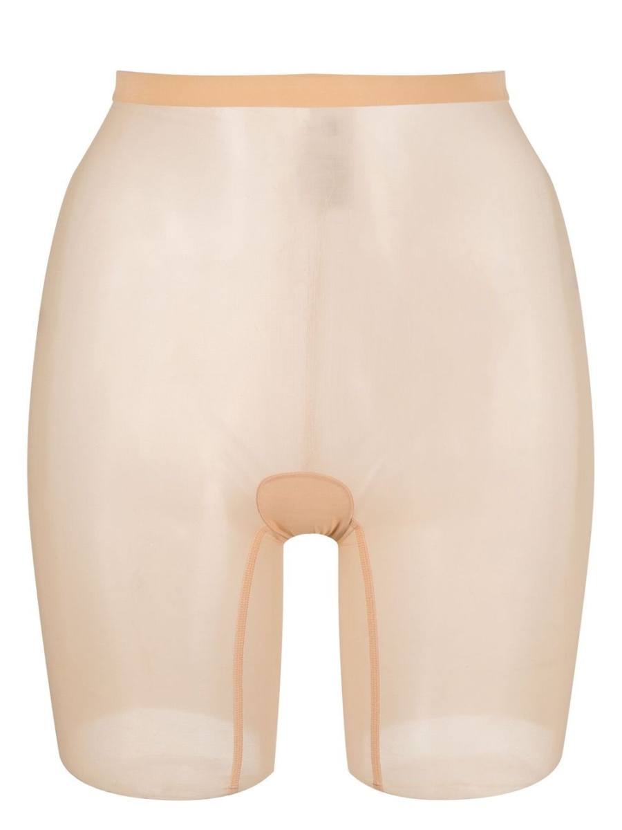 tulle-mesh sheer shorts