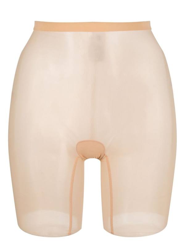 tulle-mesh sheer shorts