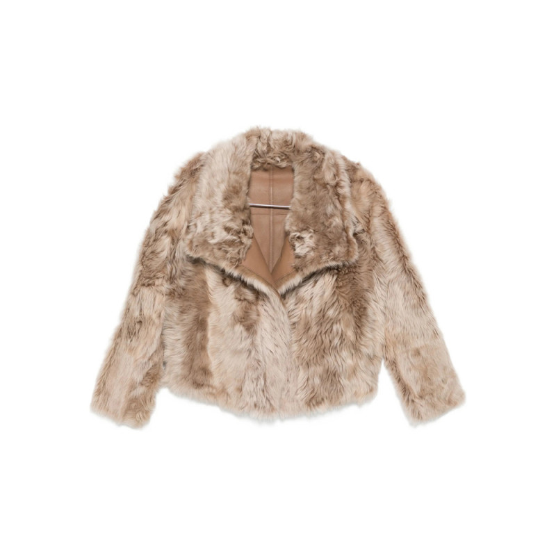 Yves Salomon Leather-trimmed Fur Jacket