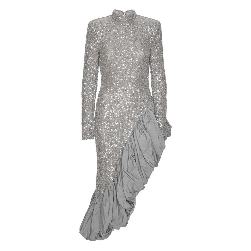 Rotate Sequin Ruffled Asymmetric Dress