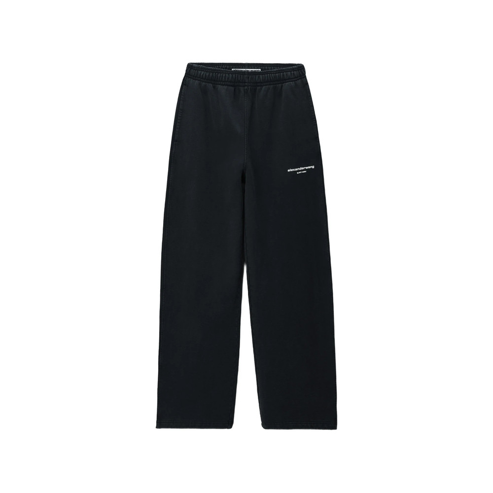 Alexander Wang MID-RISE OVERSIZED SWEATPANT W/ LOGO PRINT