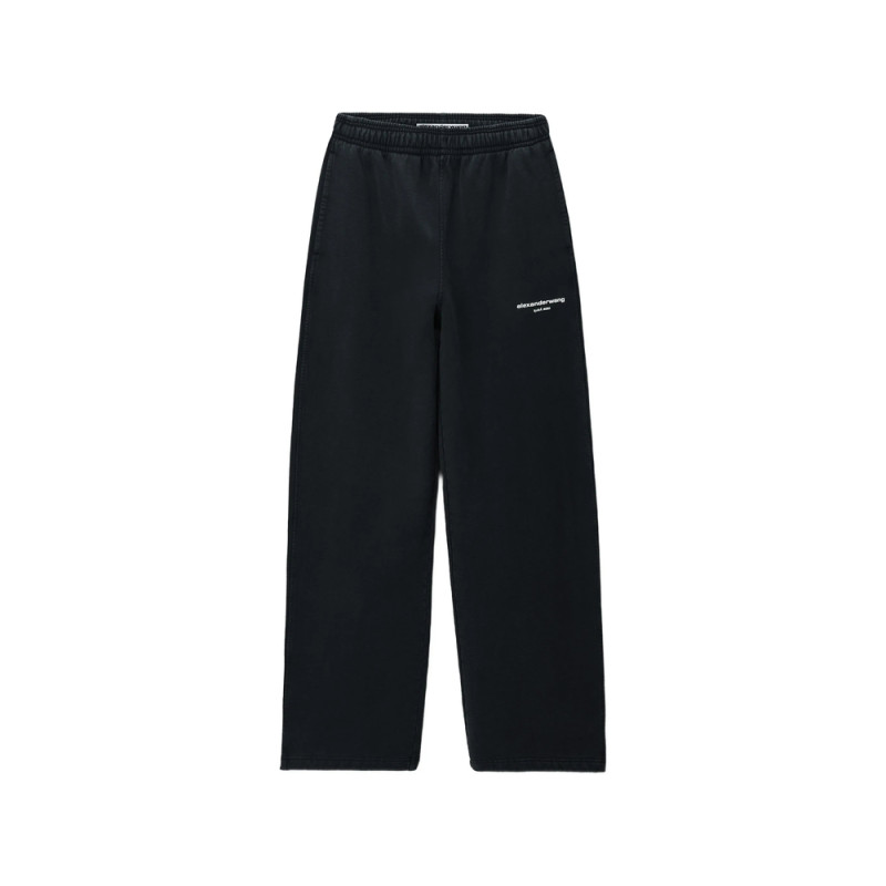Alexander Wang MID-RISE OVERSIZED SWEATPANT W/ LOGO PRINT