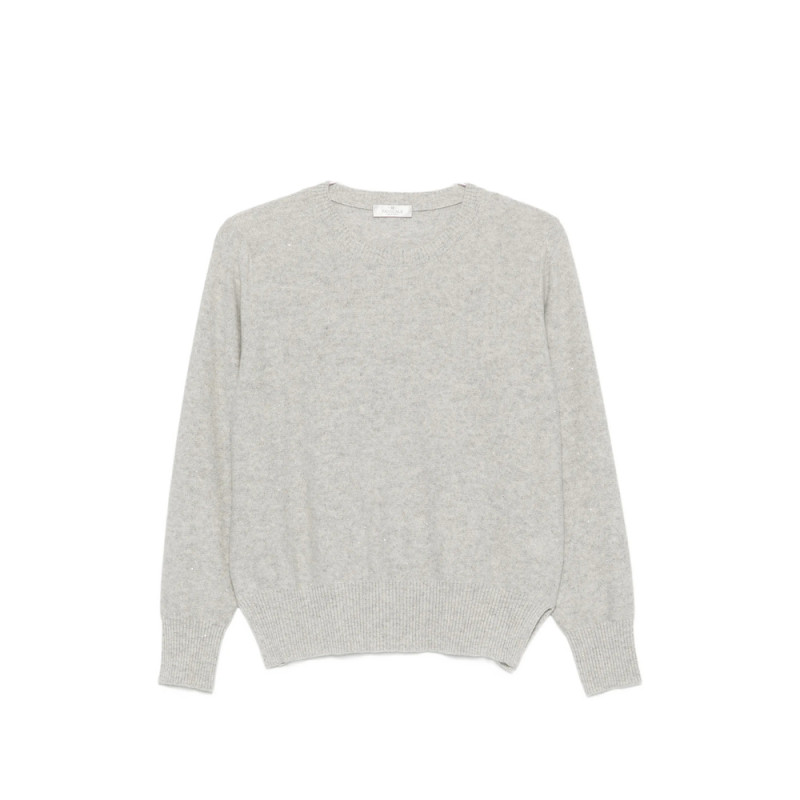 Panicale Sequin-embellished Side-slit Sweater
