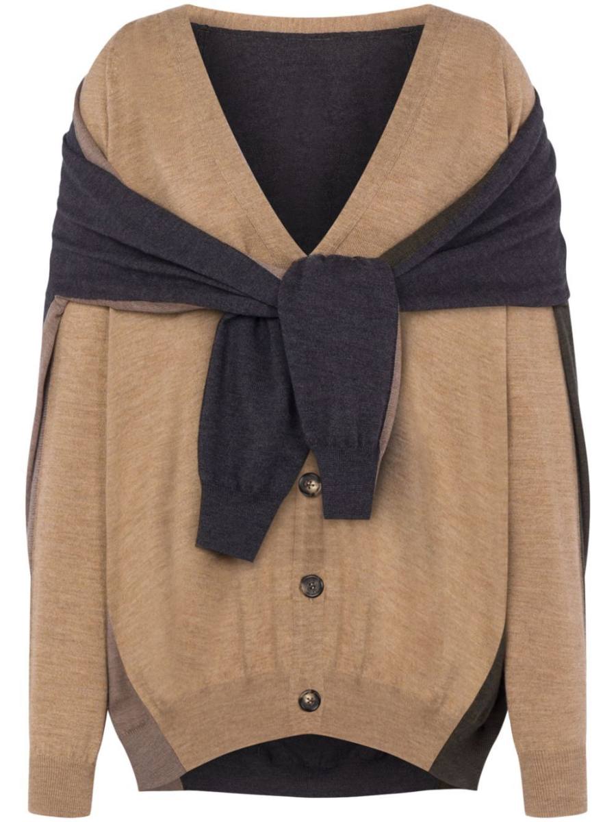 layered cardigan