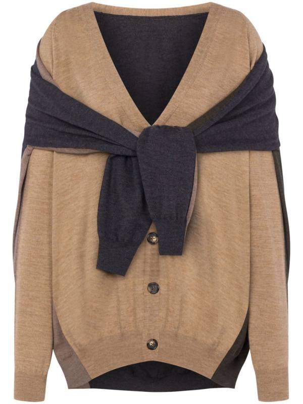 layered cardigan