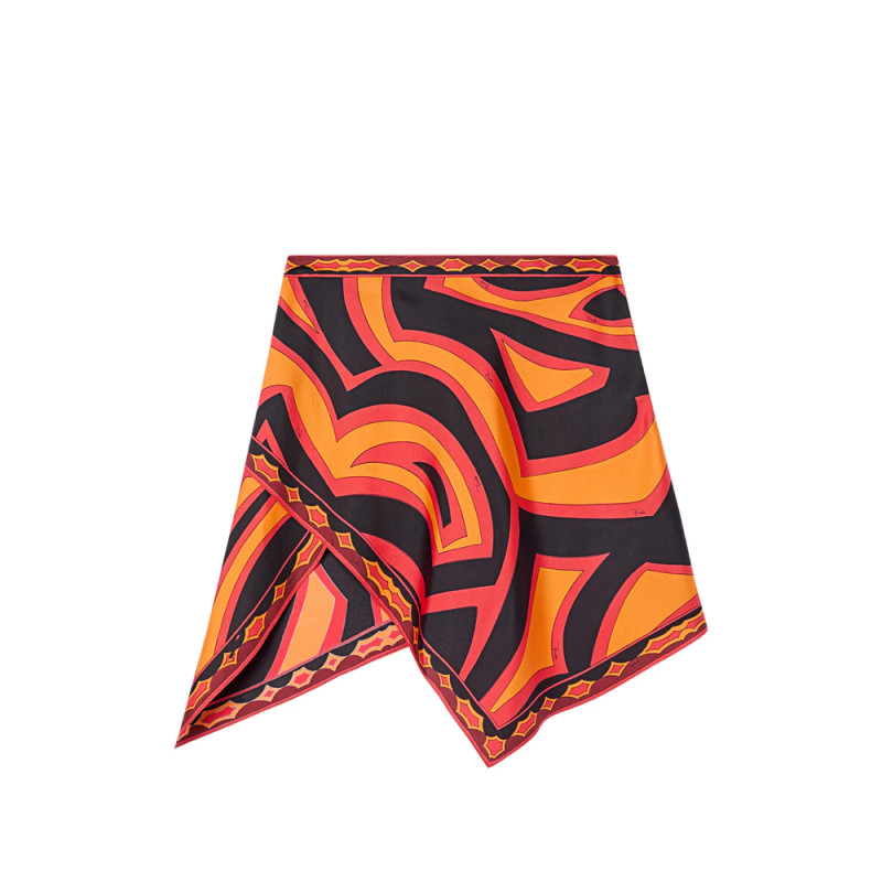 Pucci Labirinto Print Silk Scarf Skirt