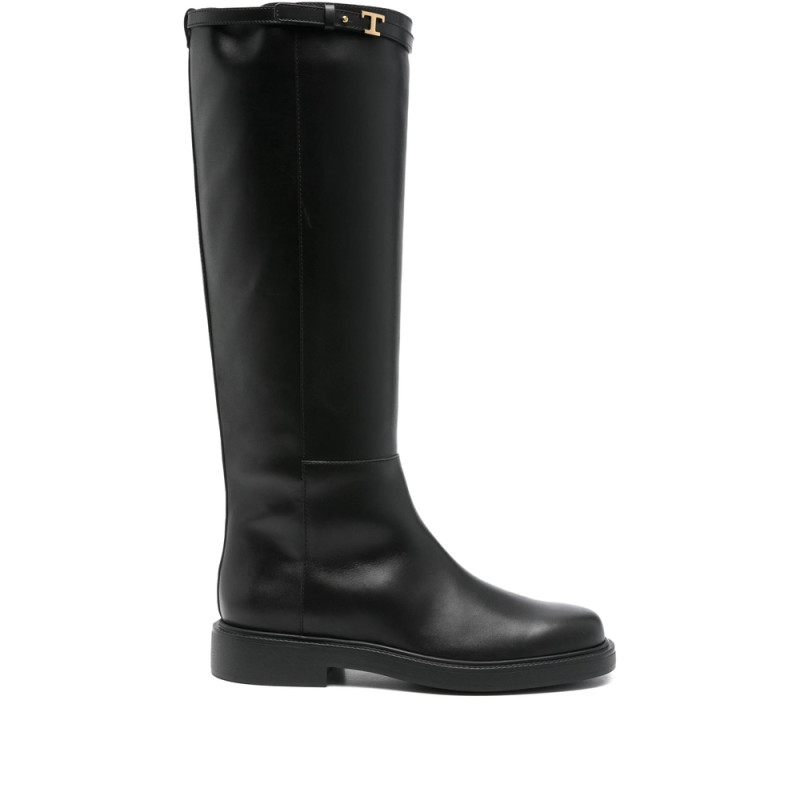 Tod's Leather T-buckle Knee-high Boots