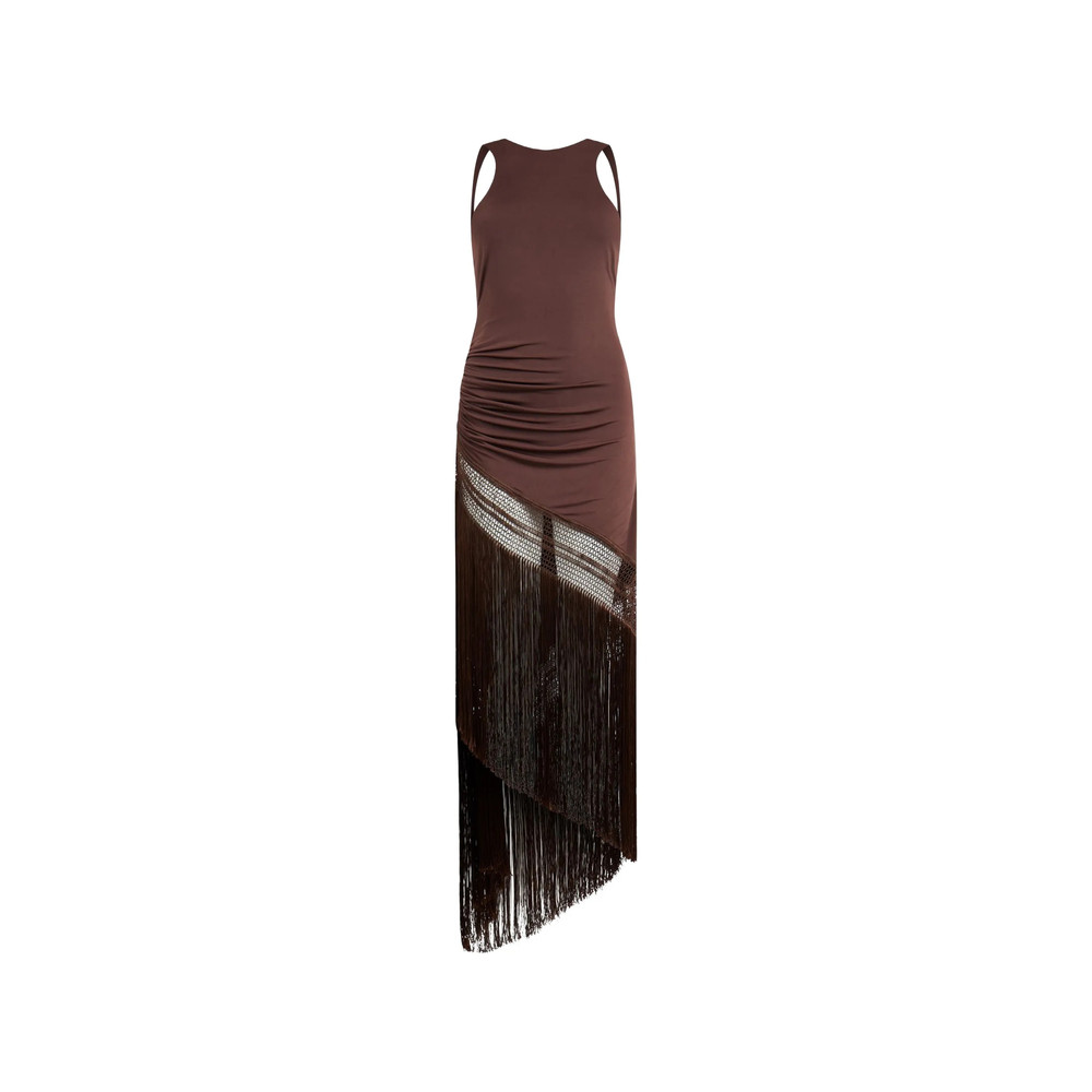 The Andamane Marisol Fringed Maxi Dress