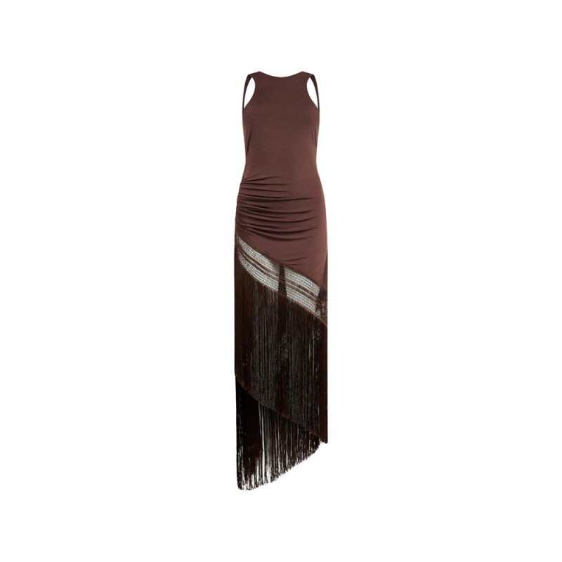 The Andamane Marisol Fringed Maxi Dress