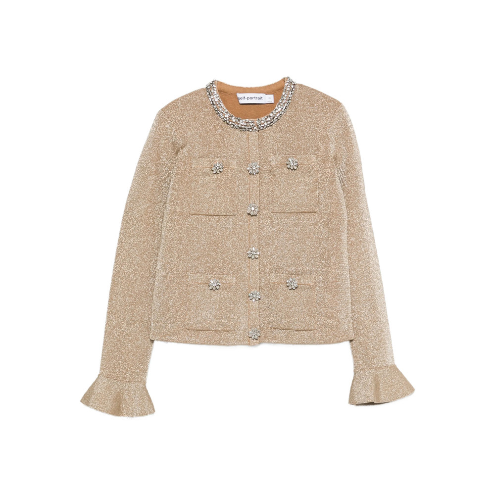 Self-portrait Embellished Ruffled Knitwear