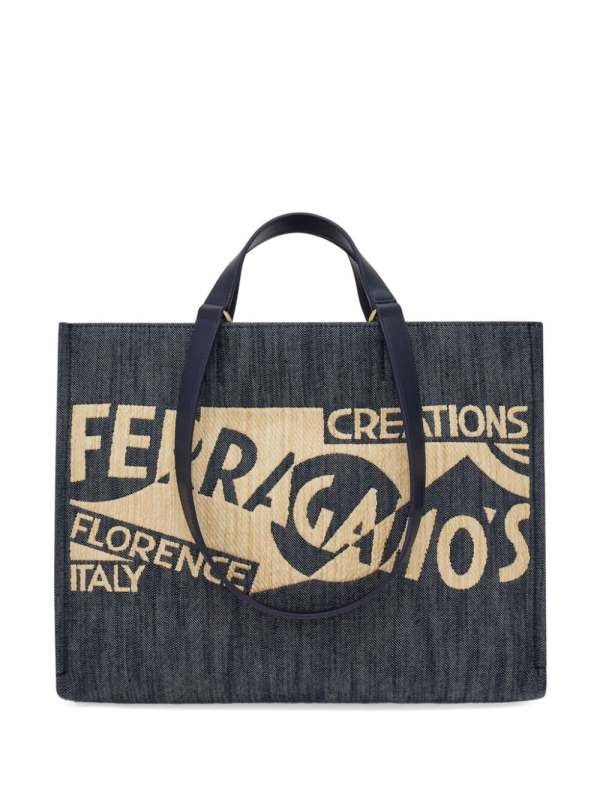 medium Venna logo-embroidered tote bag