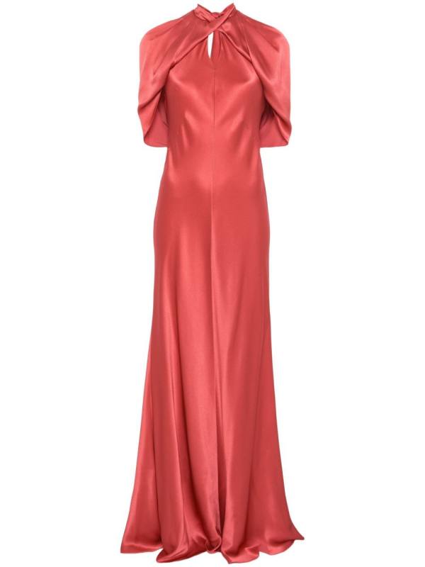 draped maxi dress