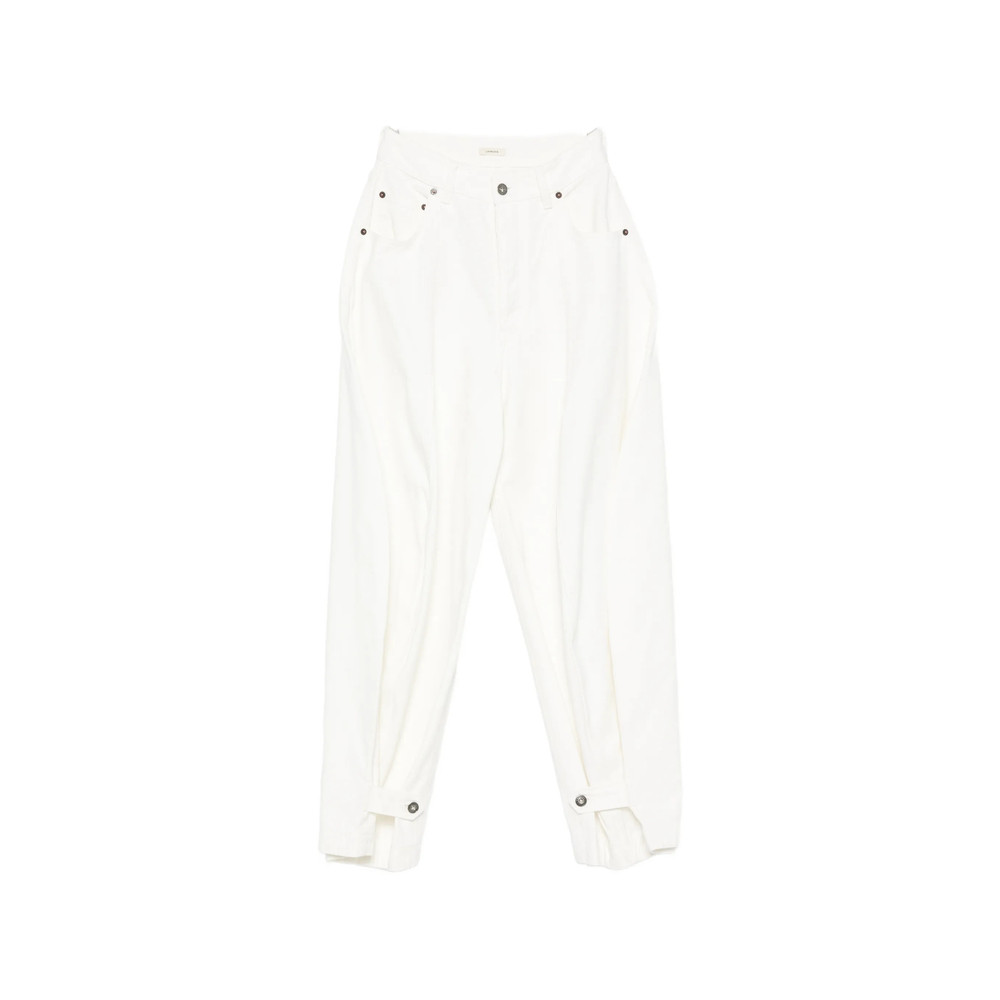 Lamrons Buttoned-cuff Pleated Jeans
