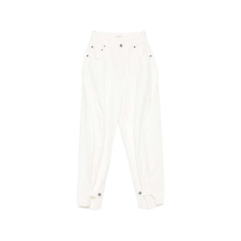 Lamrons Buttoned-cuff Pleated Jeans