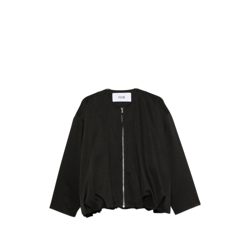 Eleh Collarless Zip-up Jacket