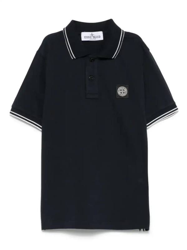 Compass-motif polo shirt
