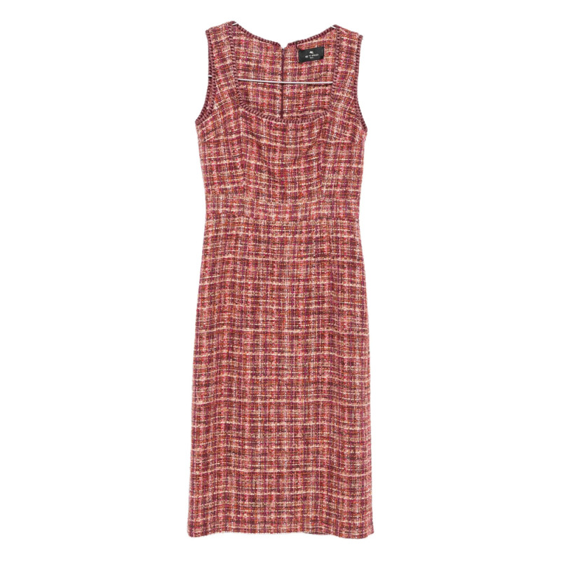 Etro Tweed Sleeveless Midi Day Dress