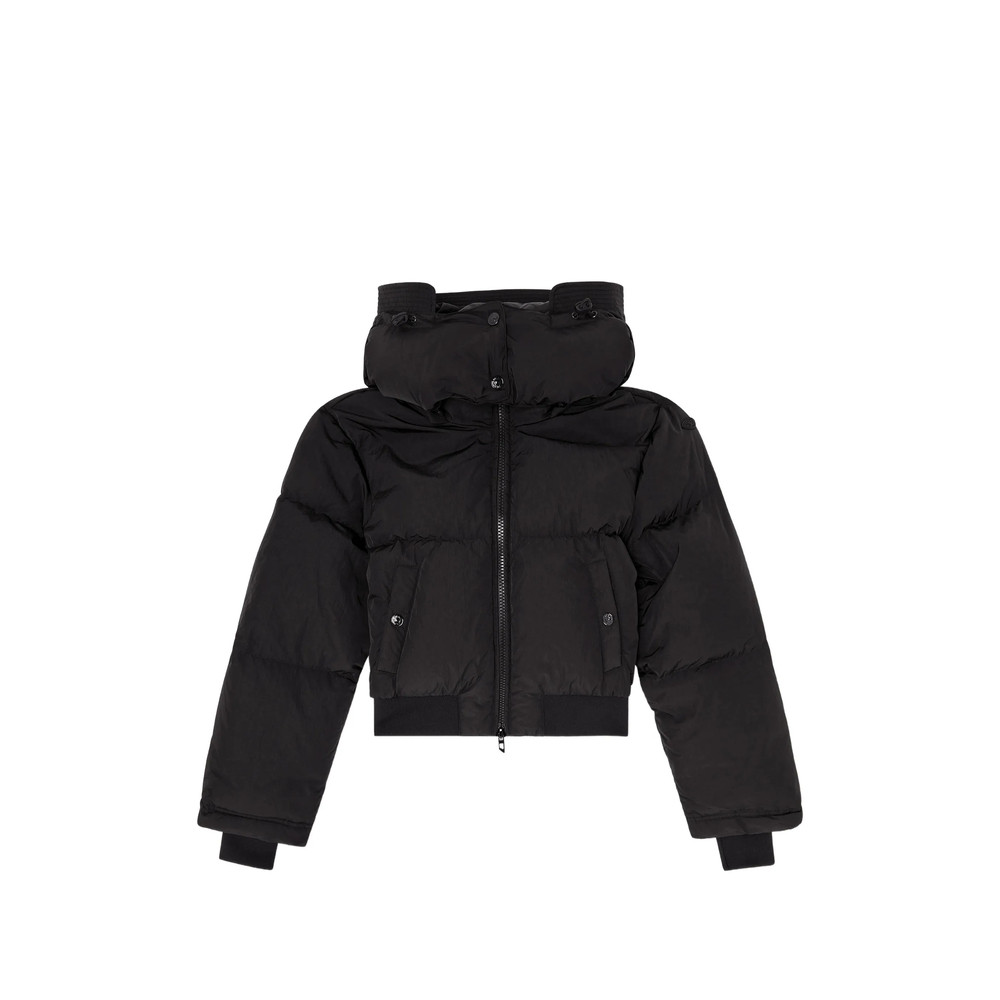 Diesel Wrinkled-nylon Down Puffer Jacket With Detachable Hood
