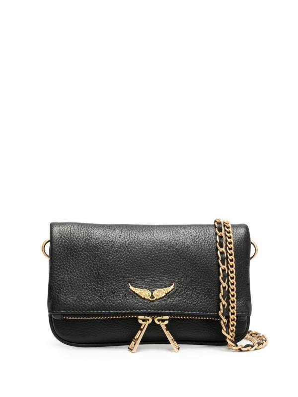 Rock leather clutch bag