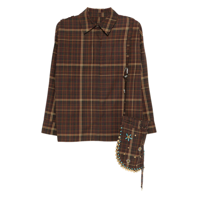 Siedres Athelia Checked Embellished Top