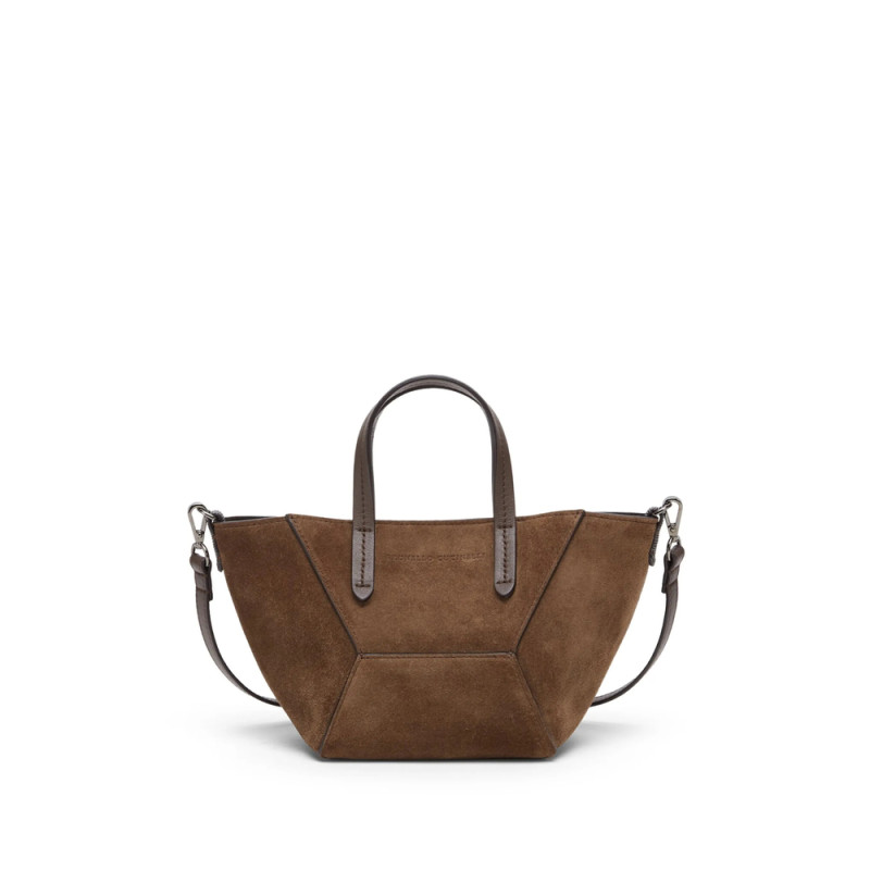 Brunello Cucinelli Mini BC Duo Leather Cross Body Bag
