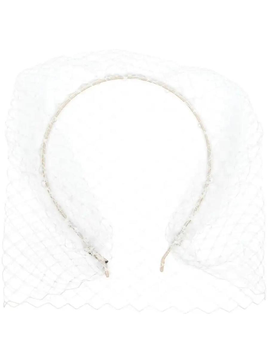 veil-detail fishnet headband