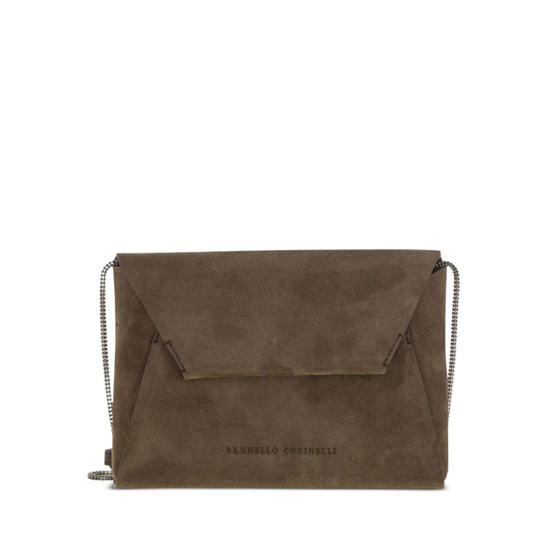 Brunello Cucinelli BC Duo Suede Clutch Bag