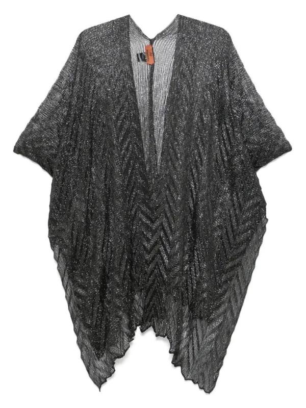 zigzag-woven cape