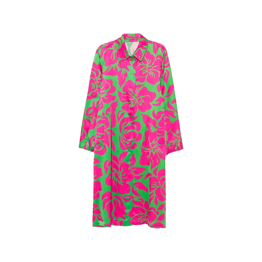 Dries Van Noten Raltonas Floral-print Satin-finish Dress
