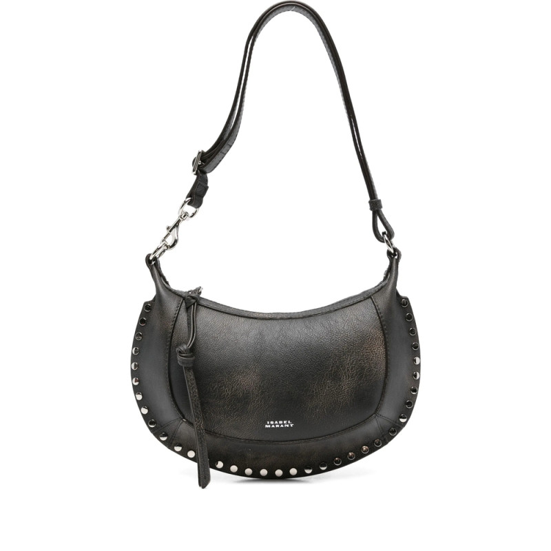 Isabel Marant Oskan Moon Stud-embellished Leather Shoulder Bag