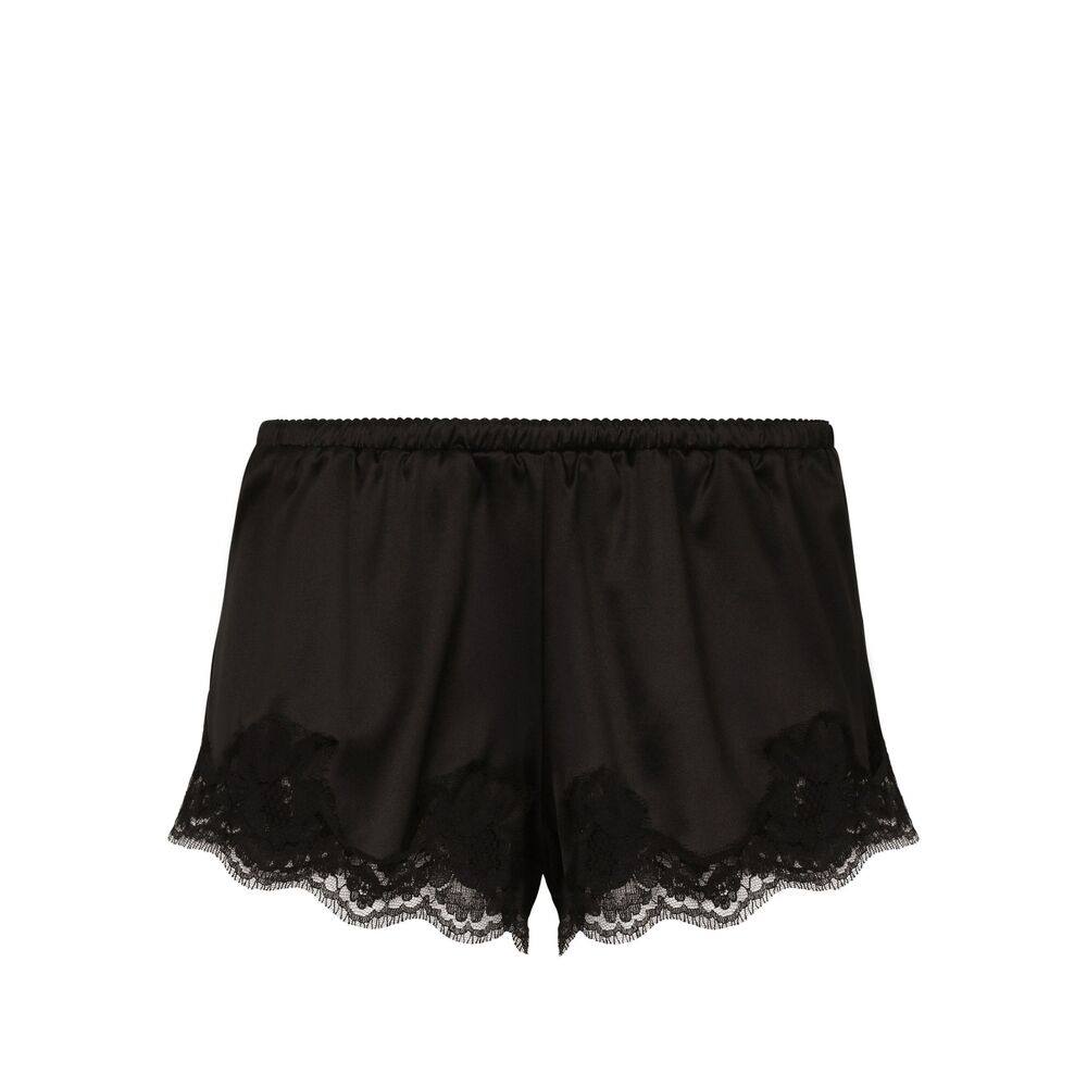 Dolce & Gabbana Lace-detailing Satin-finish Briefs