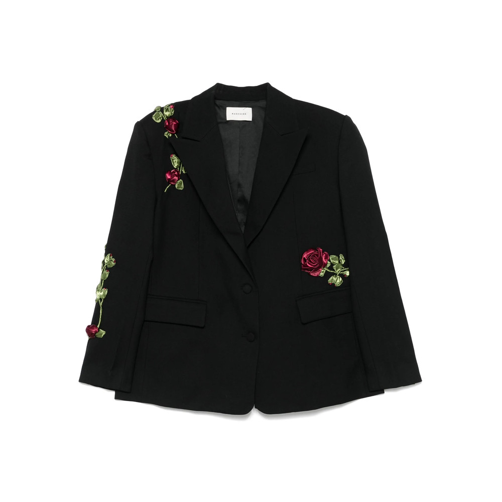 Markgong Floral-appliqué Blazer