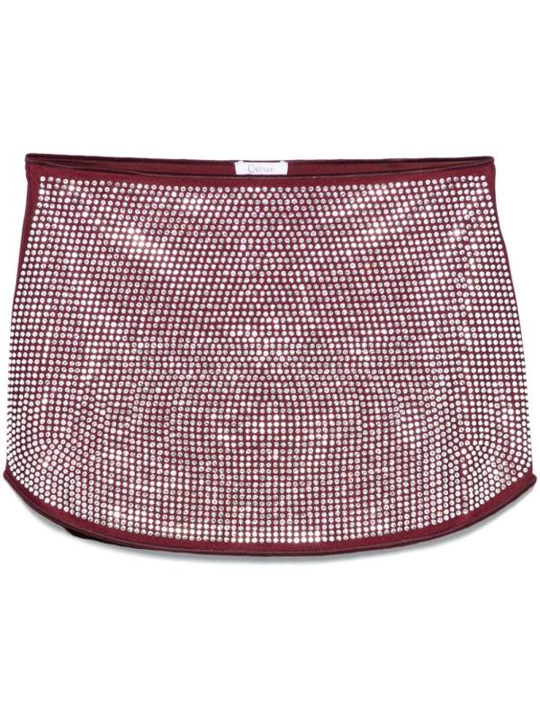 crystal-embellished mini skirt