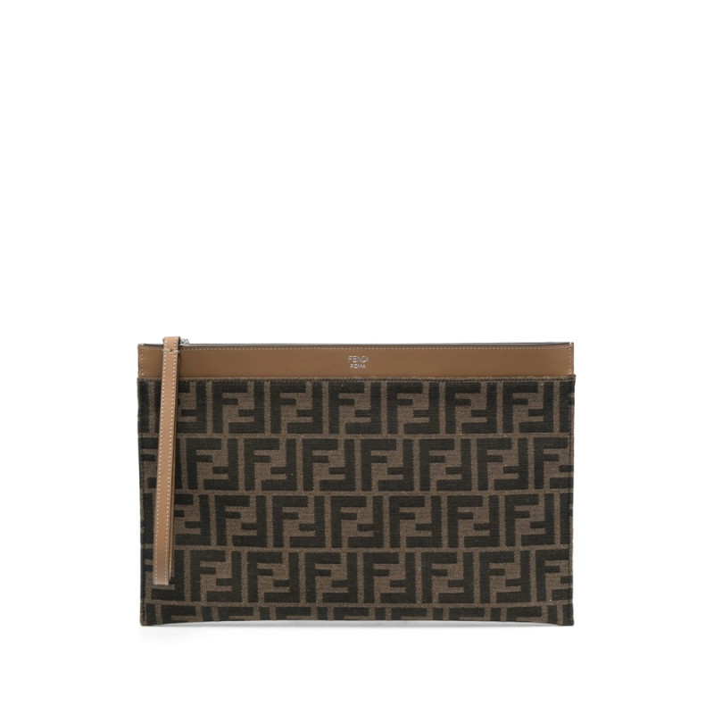 Fendi Monogram-pattern Clutch Bag