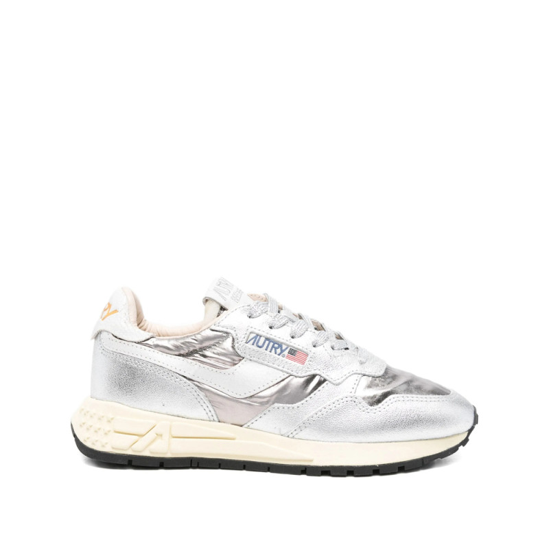 Autry Reelwind Metallic Leather Sneakers