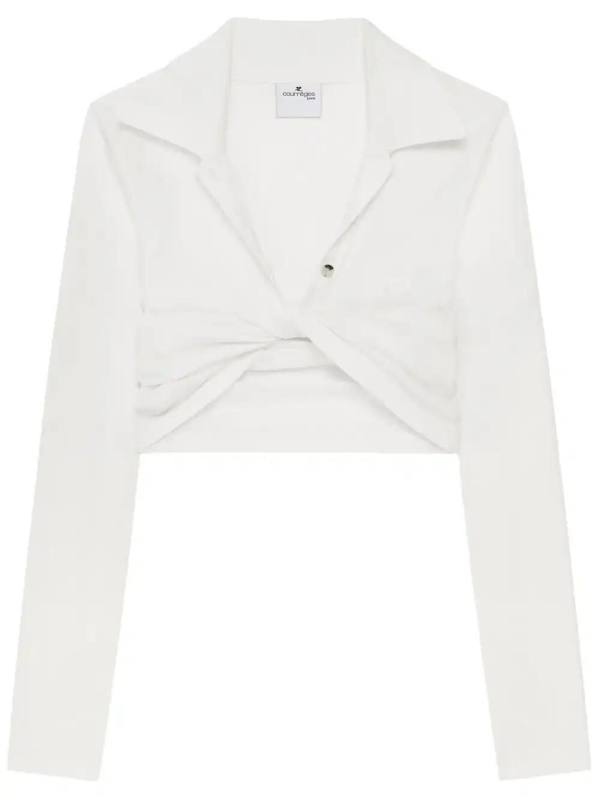 twist-detailing shirt