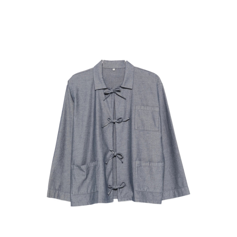 Baserange Liber Bow-fastening Shirt