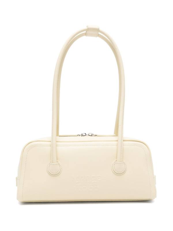 logo-embossed shoulder bag
