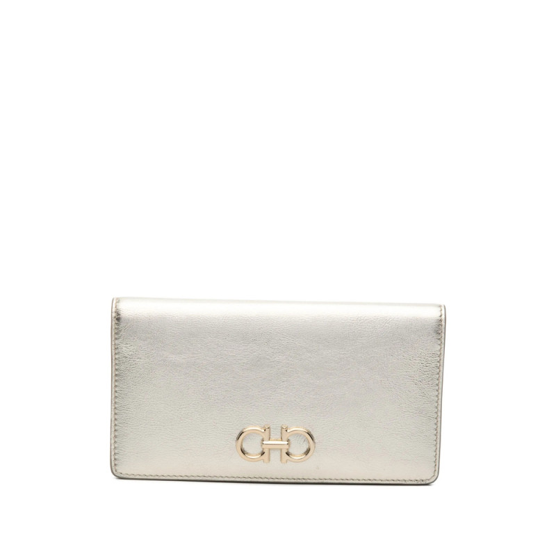 Ferragamo Gancini Zip-fastwning Wallet