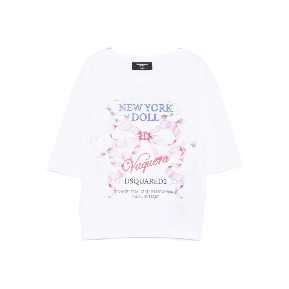 Dsquared2 Crew-neck Front-print Top