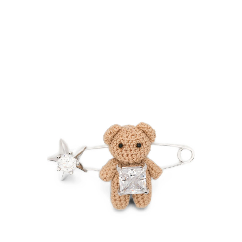 Yvmin Teddy Bear Star-embellished Brooch