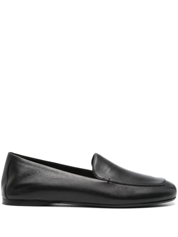 Black nappa leather Monroe loafers