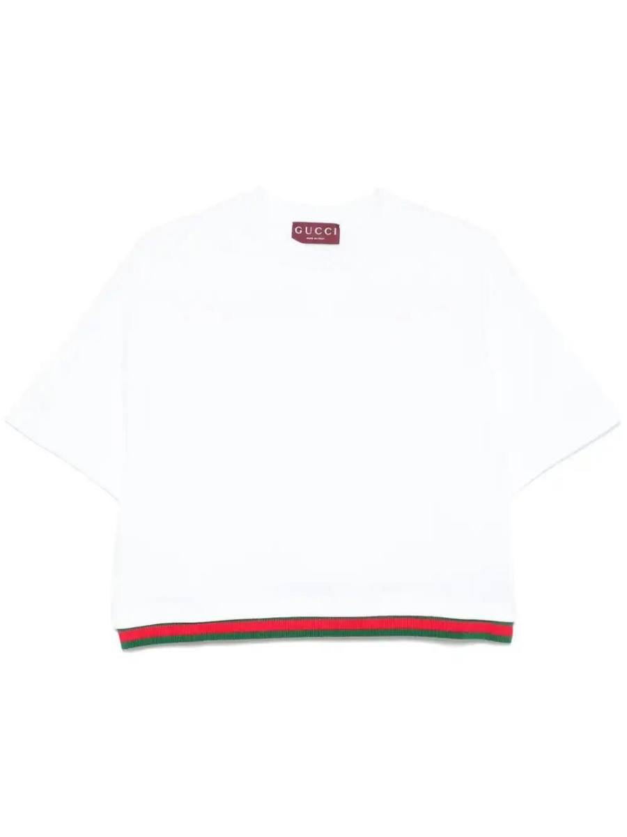 cropped cotton T-shirt