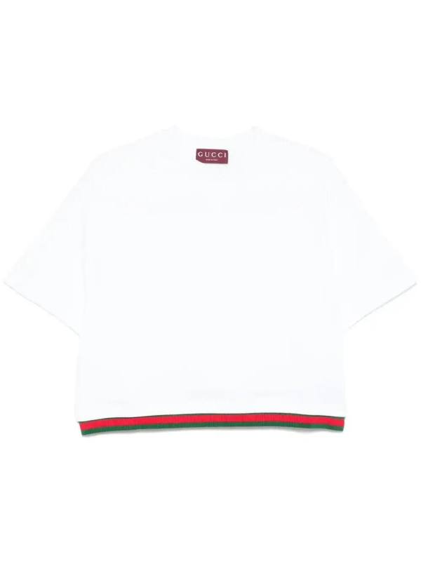 cropped cotton T-shirt