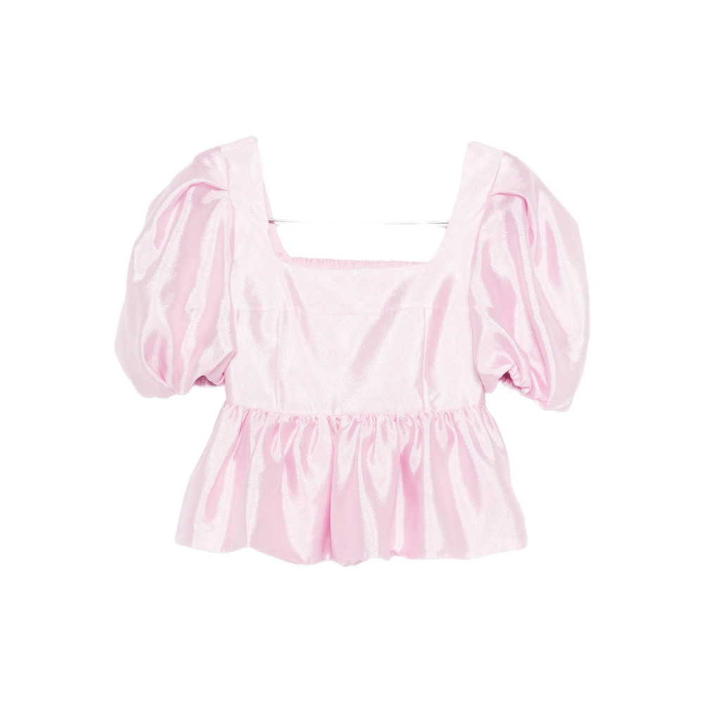 Stine Goya Puff-sleeve Peplum Top
