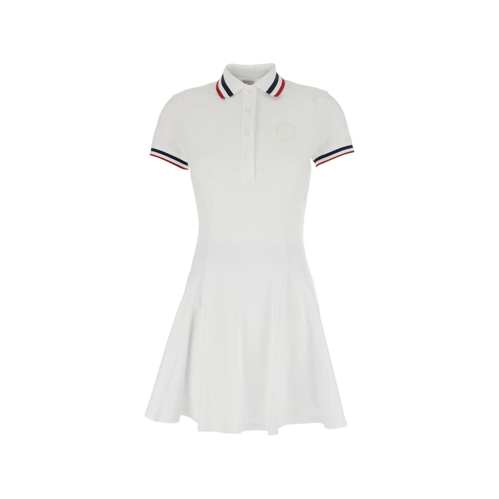 Brunello Cucinelli Striped-trim A-line Mini Dress